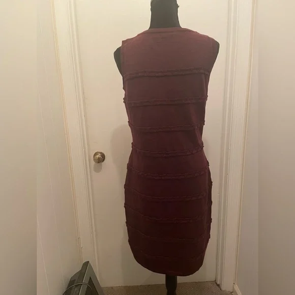 NWOT Calvin Klein Burgundy Sleeveless Sweater Dress, Size M - Picture 6 of 7